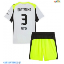 Camisa de time de futebol Borussia Dortmund Waldemar Anton #3 Replicas 2º Equipamento Infantil 2025-26 Manga Curta (+ Calças curtas)